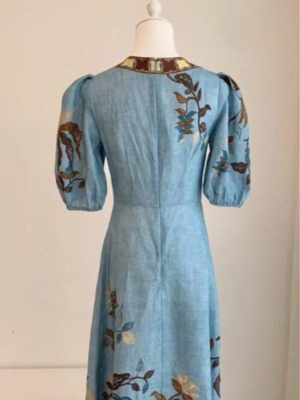 Alemais Georgie Midi Dress in Blue - Picture 11 of 13